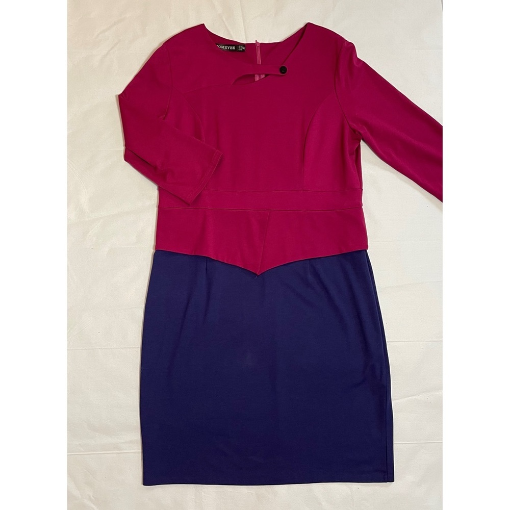 NWT New HOMEYEE Elegant Cut Out 3/4 Sleeve Business Pencil Dress Size 18